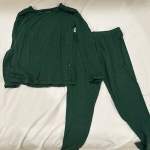 Kyte BABY Forest Green Kids Pajama Set